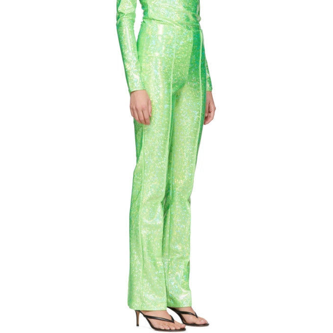 Saks Potts Lissi Green Shimmer Pants