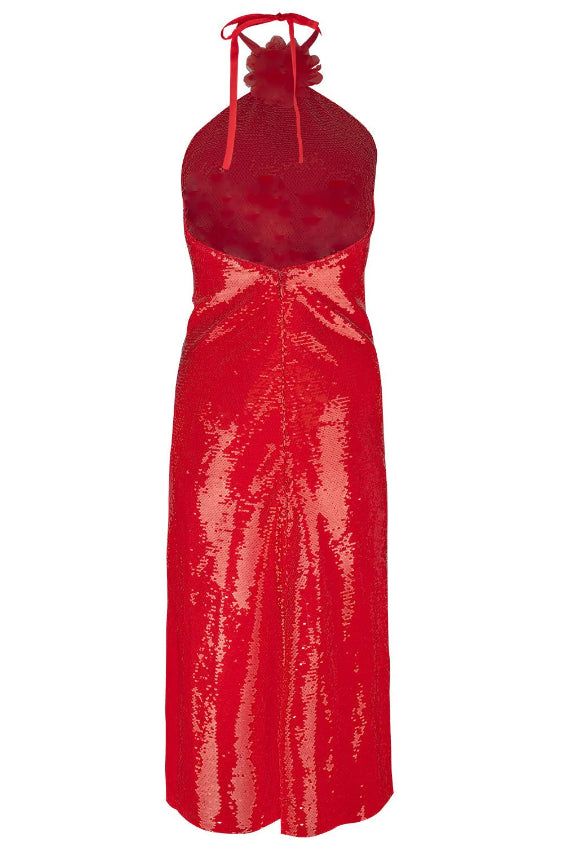 Le Superbe Halter Sequin Dress