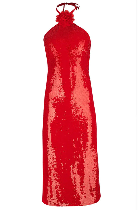 Le Superbe Halter Sequin Dress